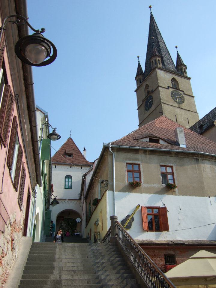 Staired street in Sibiu