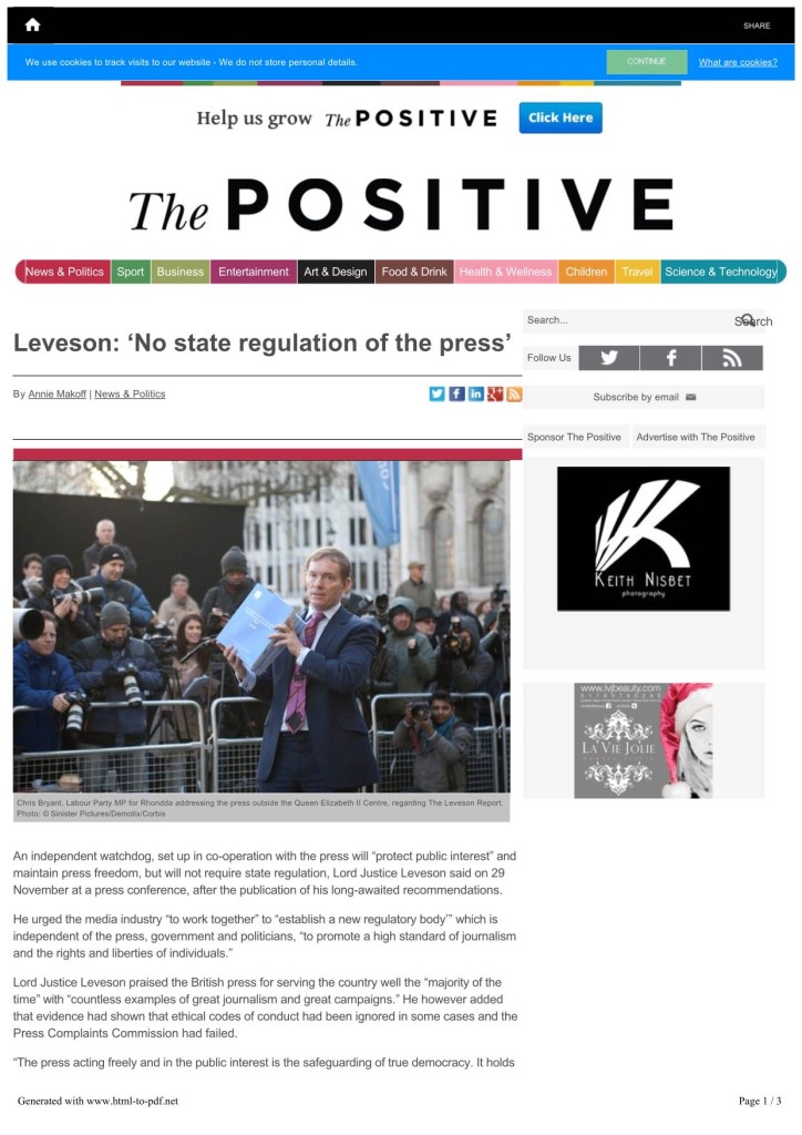 The Positive| November 2012
