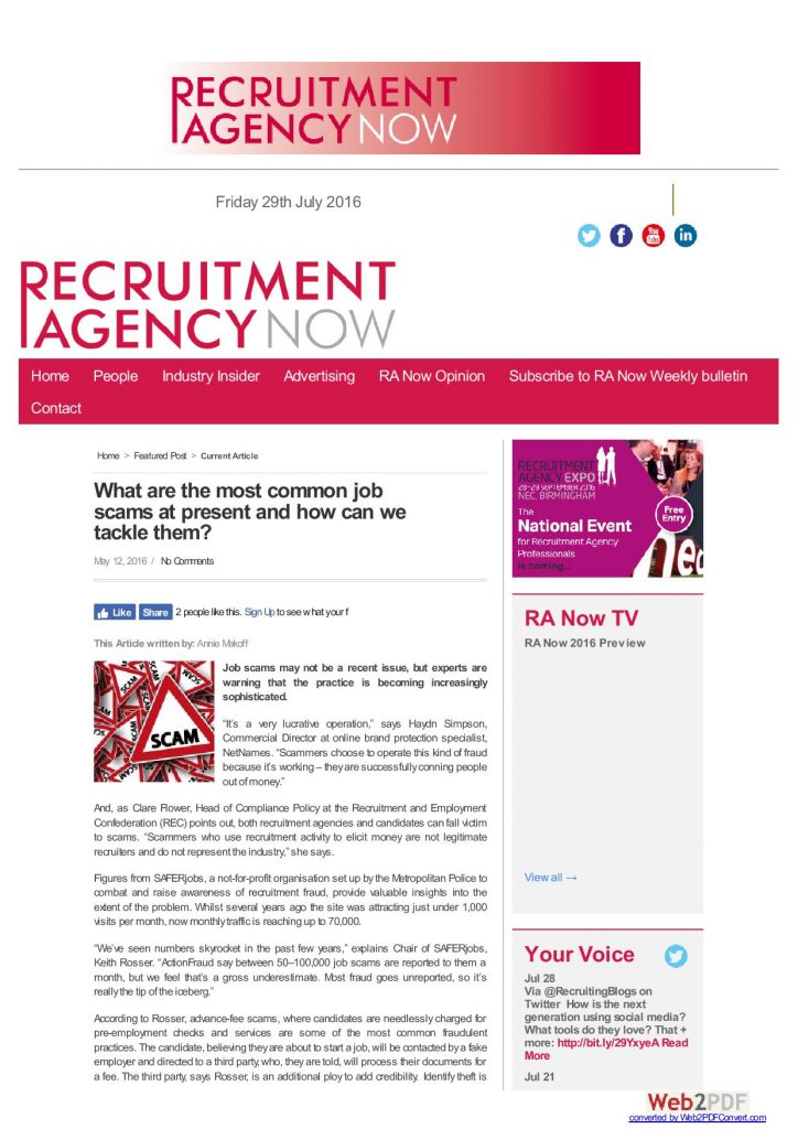 Recruitment Agency Now | May 2016